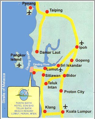 Location Map - Teluk Batik Chalet