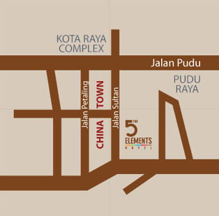 The 5 Elements Hotel Kuala Lumpur Location Map