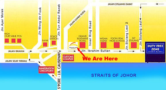 Location Map - Suria City Hotel Johor Bahru