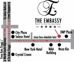 Location Map The Embassy Hotel Service Apartment - 