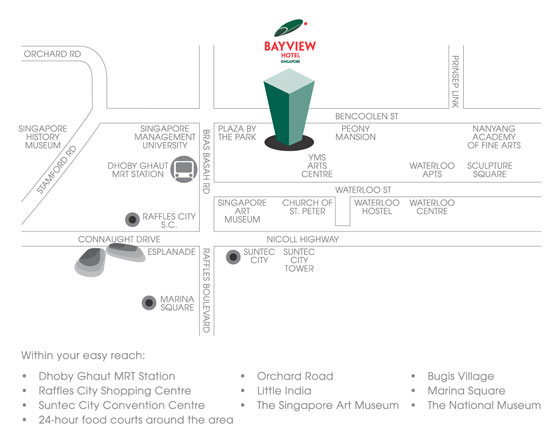 Location Map - Bayview Hotel Singapore