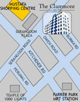 Location Map The Claremont Hotel Singapore - 