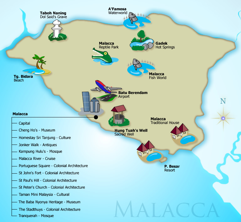Map Malacca 
